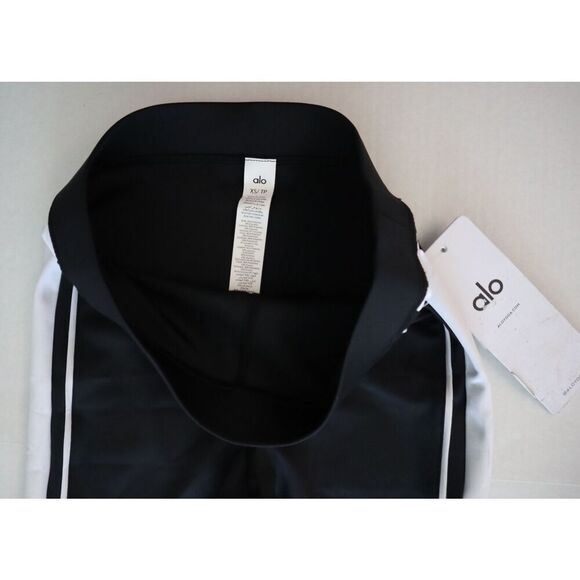 ALO W51234R Women Sz XS Black/White Airlift High-Waist 7/8 Car Club Legging - Picture 3 of 7